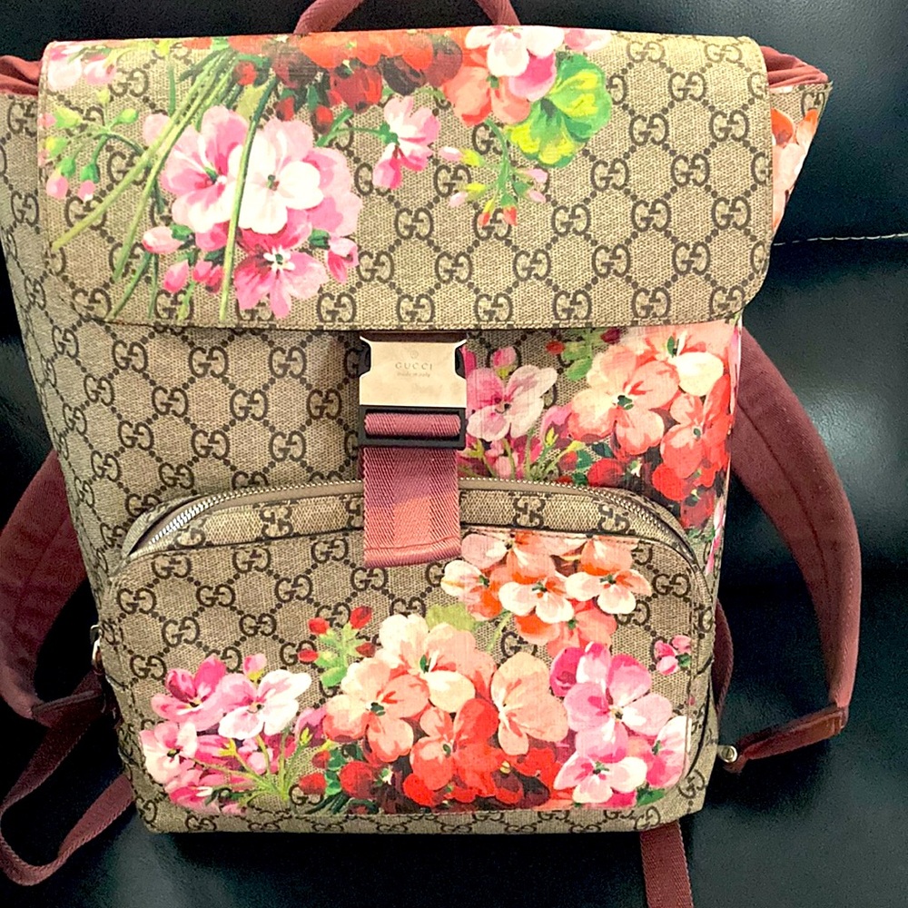 Floral Gucci backpack